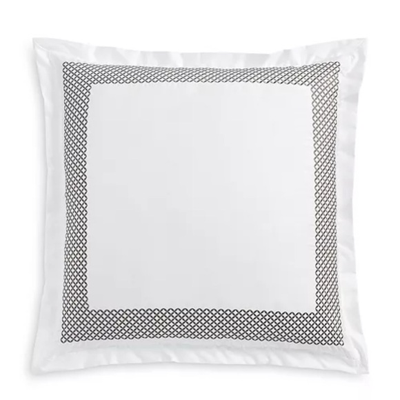 Hudson Park Collection Embroidered Geo Euro Sham New w/Tag